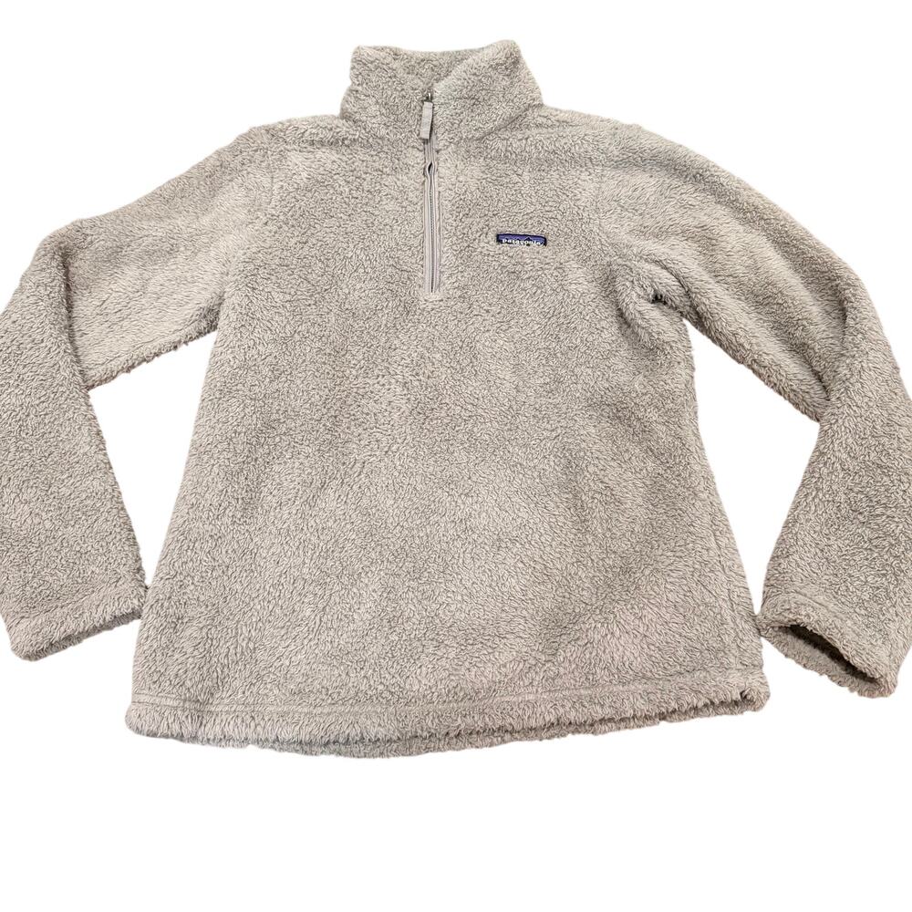 Patagonia Light Gray Medium Fluffy Quarter Zip
